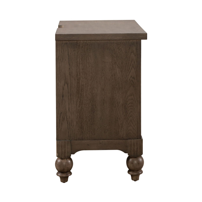 Americana Farmhouse - 2 Drawer Night Stand With Charging Station – Nightstands w/ Charging Stations by Liberty Furniture at Furniture Wholesale Plus , Nashville furniture store