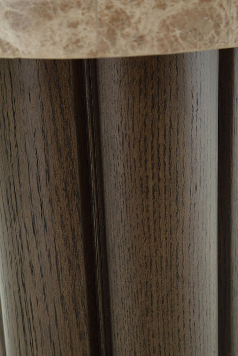 Darimore - Chair Side End Table - Burnished Brown – Chair Side Tables by Signature Design by Ashley® at Furniture Wholesale Plus , Nashville furniture store