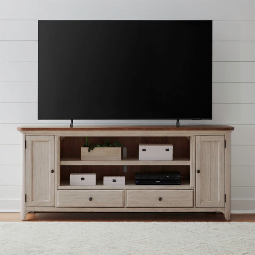 Fireplace TV Consoles - 80" Fireplace TV Console FTS - Brown – Fireplace TV Stands by Liberty Furniture at Furniture Wholesale Plus , Nashville furniture store