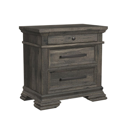 Park Ridge - 3-Drawer Nightstand - Charcoal – Accent Nightstands by Elements International at Furniture Wholesale Plus , Nashville furniture store
