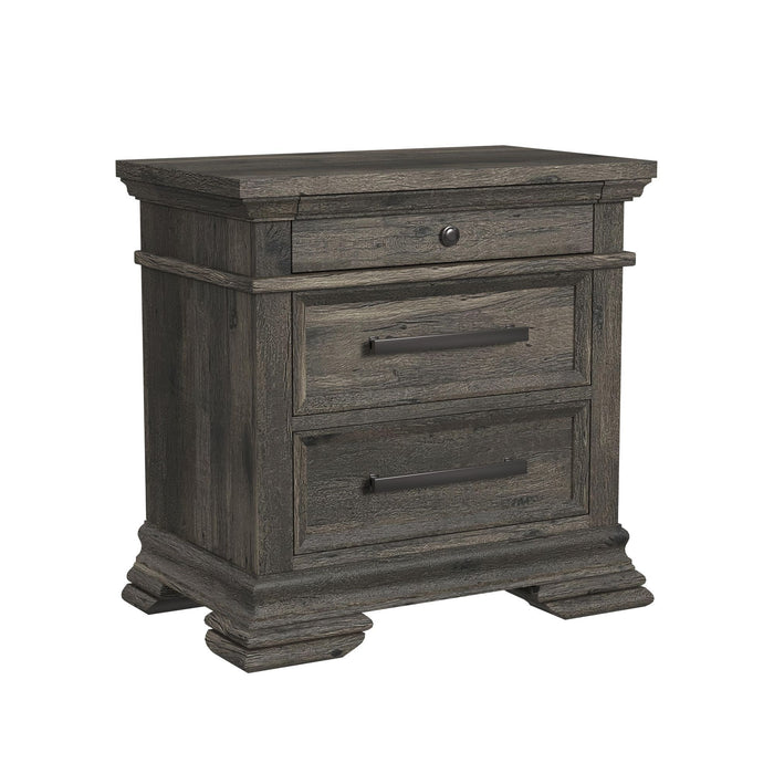 Park Ridge - 3-Drawer Nightstand - Charcoal – Accent Nightstands by Elements International at Furniture Wholesale Plus , Nashville furniture store