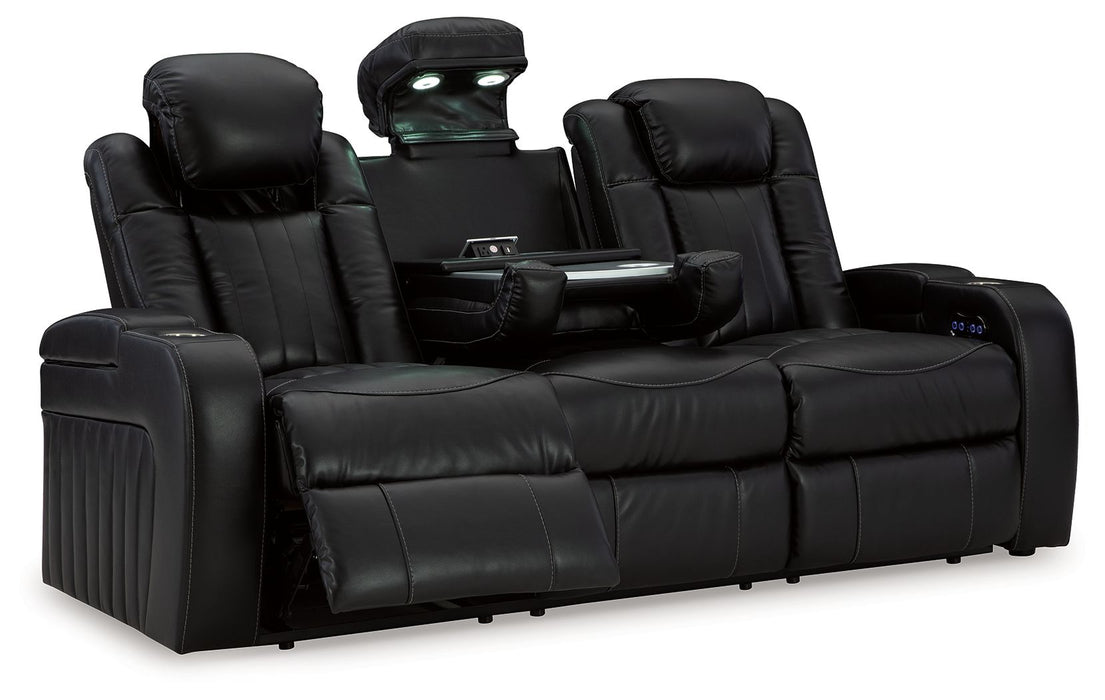 Caveman Den - Power Reclining Sofa With Adj Headrest - Midnight – Reclining Sofas by Signature Design by Ashley® at Furniture Wholesale Plus , Nashville furniture store