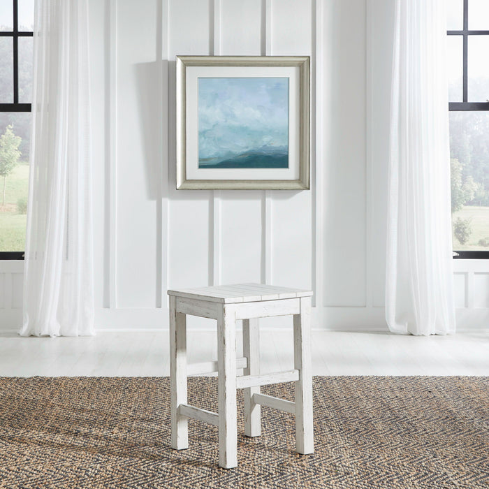 River Place - Console Stool - Riverstone White & Tobacco – Counter Height (24"-27") by Liberty Furniture at Furniture Wholesale Plus , Nashville furniture store