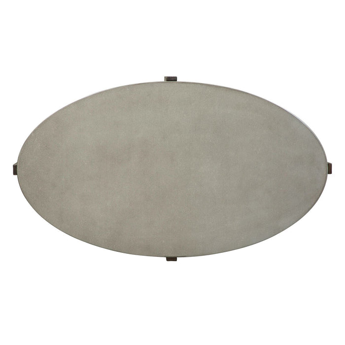 Cascade - Oval Cocktail Table - Wirebrush Rustic Brown – Cocktail Tables by Liberty Furniture at Furniture Wholesale Plus , Nashville furniture store