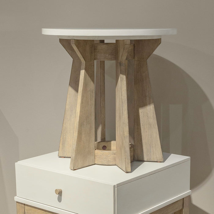 Berkley Square - Round End Table - Linen & Khaki – End Tables by Liberty Furniture at Furniture Wholesale Plus , Nashville furniture store