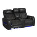 Prime Time - P3 Loveseat With LED, Wireless Charger Pocket, And Console – Reclining Loveseats by Elements International at Furniture Wholesale Plus , Nashville furniture store