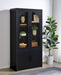 Riva - 4-Door Tall Accent Display Cabinet LED Lighting - Black – Display Cabinets by Coaster Fine Furniture at Furniture Wholesale Plus , Nashville furniture store