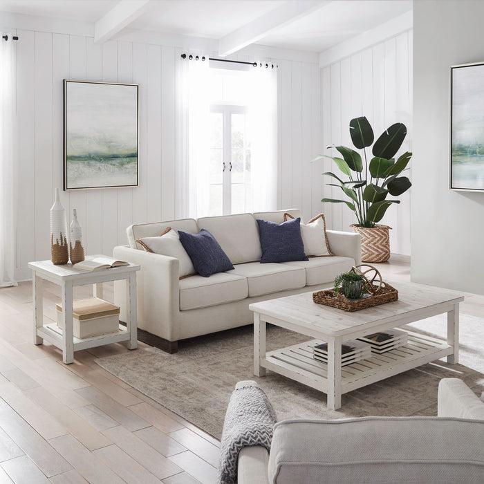 Backroads - 3 Piece Table Set (Rectangular Cocktail Table & 2 End Tables) - Weathered White – Table Sets by Liberty Furniture at Furniture Wholesale Plus , Nashville furniture store