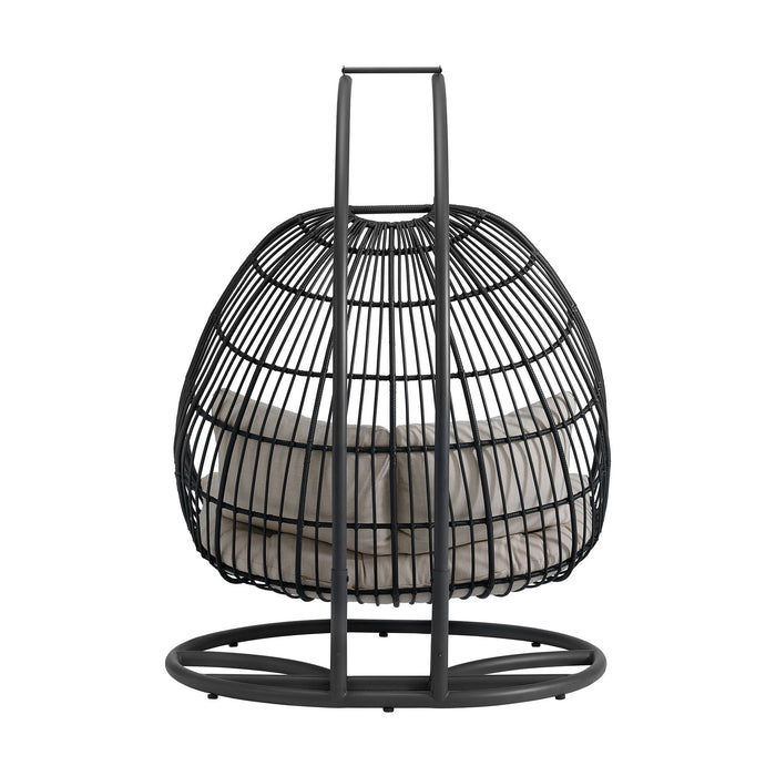 Playa - Double Swing Chair Complete - Dark Gray – Patio Swings by Elements International at Furniture Wholesale Plus , Nashville furniture store