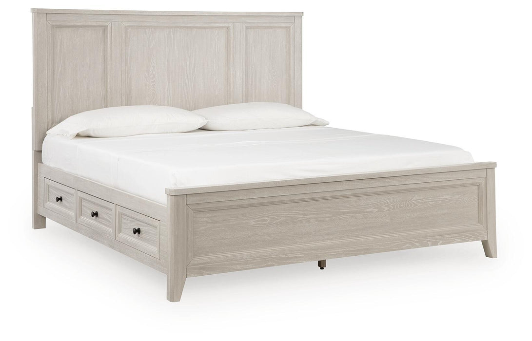 Darbonton - King Panel Storage Bed - Dove White – Storage Beds by Signature Design by Ashley® at Furniture Wholesale Plus , Nashville furniture store