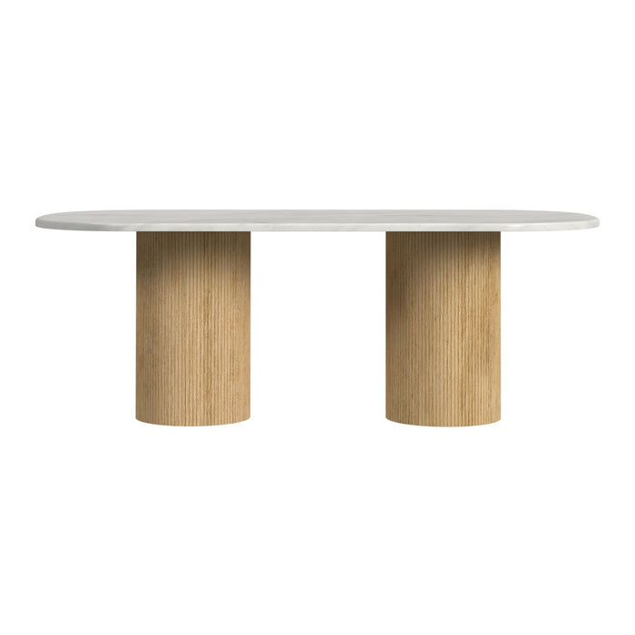 Sylvie - Oval Dining Table With Faux Marble Top – Dining Tables by Elements International at Furniture Wholesale Plus , Nashville furniture store