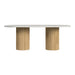 Sylvie - Oval Dining Table With Faux Marble Top – Dining Tables by Elements International at Furniture Wholesale Plus , Nashville furniture store