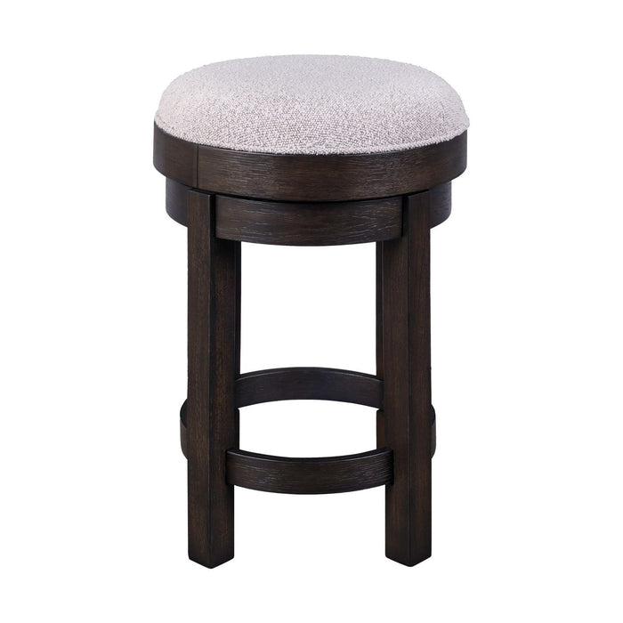 Weston - Upholstered Swivel Console Stool - Peppercorn – Counter Height (24"-27") by Liberty Furniture at Furniture Wholesale Plus , Nashville furniture store