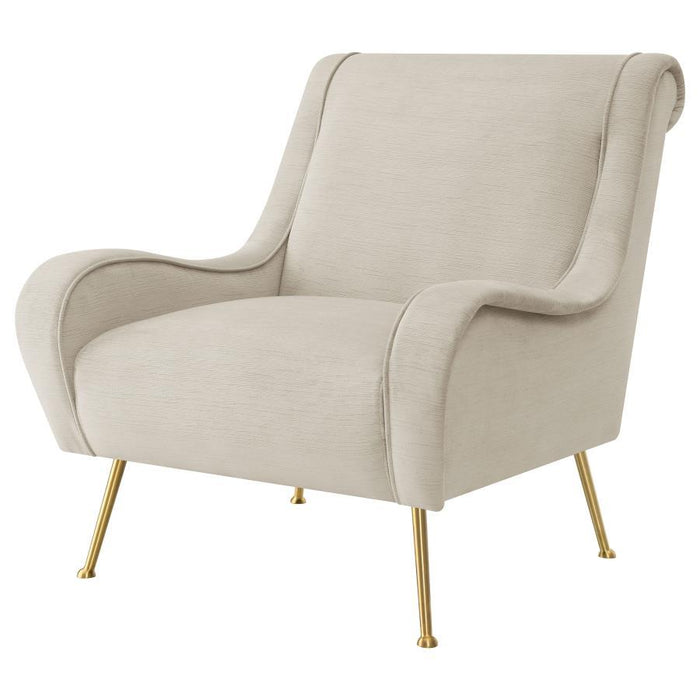 Ricci - Upholstered Saddle Arm Accent Chair – Arm Chairs by Coaster Fine Furniture at Furniture Wholesale Plus , Nashville furniture store