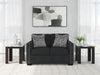 Jasmine Peaks - Loveseat - Coal – Stationary Loveseats by Benchcraft® at Furniture Wholesale Plus , Nashville furniture store