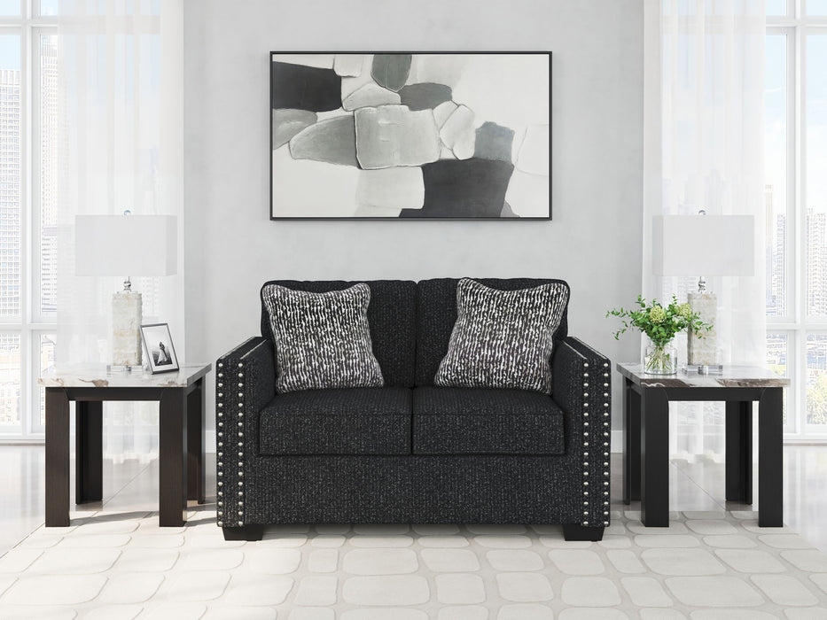 Jasmine Peaks - Loveseat - Coal – Stationary Loveseats by Benchcraft® at Furniture Wholesale Plus , Nashville furniture store