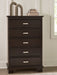 Covetown - Five Drawer Chest - Dark Brown – Accent Chests by Signature Design by Ashley® at Furniture Wholesale Plus , Nashville furniture store