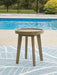Marina Sun - Round End Table - Beige – End Tables by Signature Design by Ashley® at Furniture Wholesale Plus , Nashville furniture store