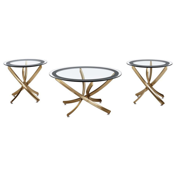 Brooke - Round Coffee Table Set – Table Sets by Coaster Fine Furniture at Furniture Wholesale Plus , Nashville furniture store