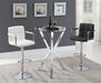 Denali - Round Glass Top Bistro Bar Table - Chrome – Bar Tables by CoasterEssence at Furniture Wholesale Plus , Nashville furniture store
