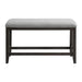 Elodie - Fabric Counter Bench - Charcoal / Gray – Counter Benches by Elements International at Furniture Wholesale Plus , Nashville furniture store