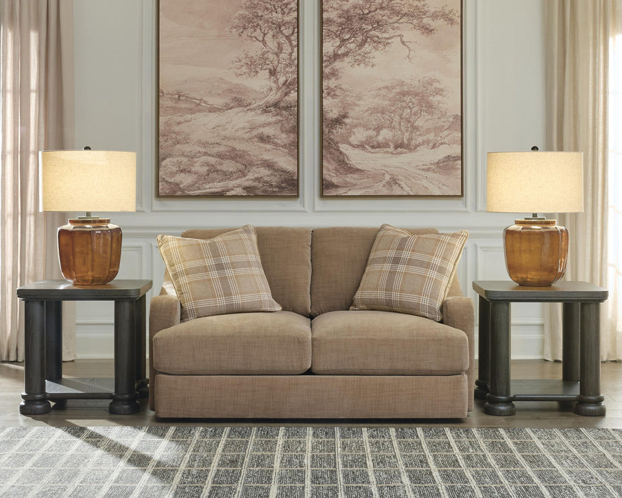 ChloeeAnne - Loveseat - Honey – Stationary Loveseats by Benchcraft® at Furniture Wholesale Plus , Nashville furniture store