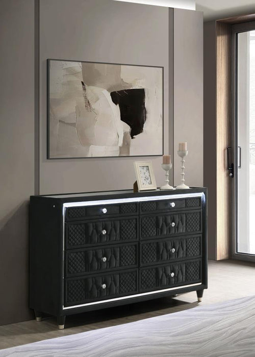 Lorient - 8-Drawer LED Bedroom Dresser Cabinet – Dressers by Coaster Fine Furniture at Furniture Wholesale Plus , Nashville furniture store