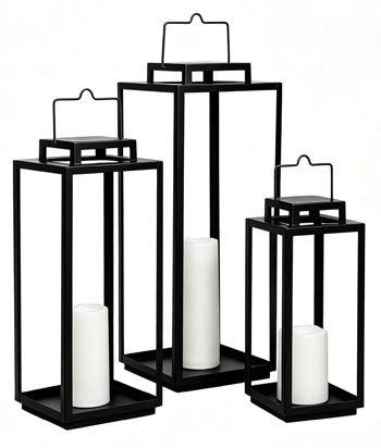 Gilmerland - Indoor/Outdoor Lantern Set (Set of 3) – Lanterns by Signature Design by Ashley® at Furniture Wholesale Plus , Nashville furniture store