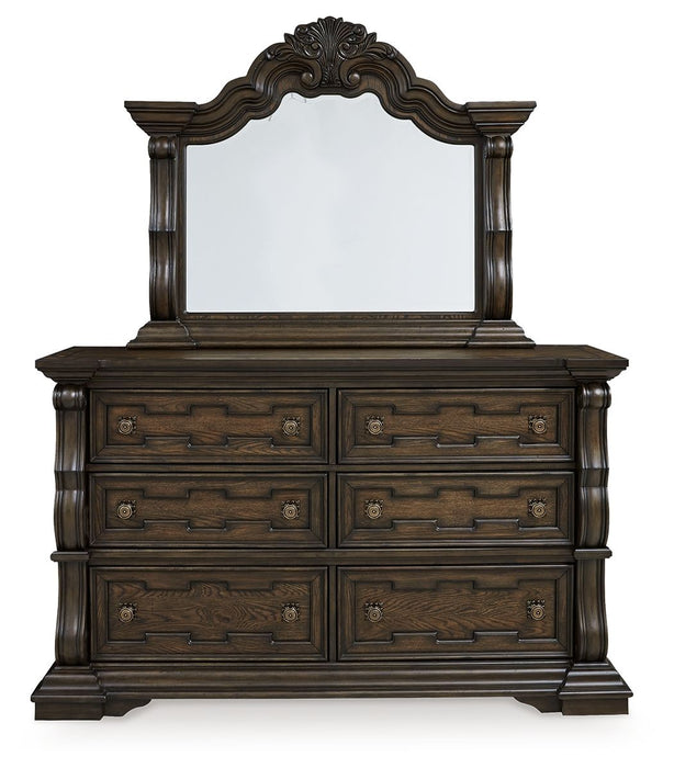 Maylee - Dresser And Mirror - Dark Brown – Dresser & Mirror by Signature Design by Ashley® at Furniture Wholesale Plus , Nashville furniture store