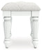 Kozlani - 3 Pc. - Vanity, Mirror And Stool - White – 3 Piece Bedroom Sets by Signature Design by Ashley® at Furniture Wholesale Plus , Nashville furniture store