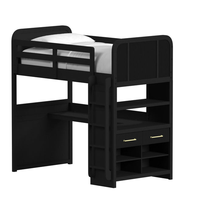 Ridgemont - Loft Complete Bunk Bed – Bunk Beds by Elements International at Furniture Wholesale Plus , Nashville furniture store