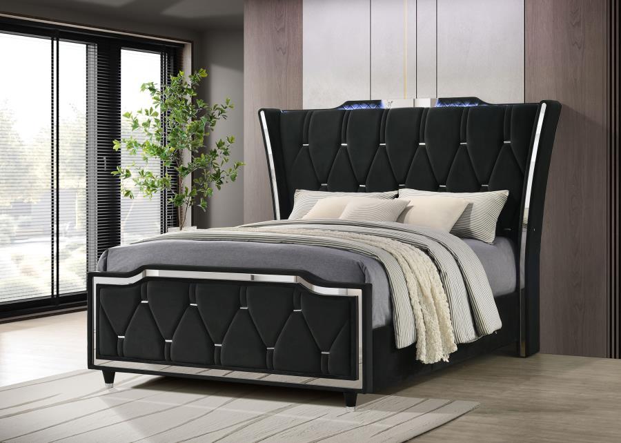 Lorient - LED Upholstered Bed – Upholstered Beds by Coaster Fine Furniture at Furniture Wholesale Plus , Nashville furniture store