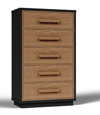 Kozmour - Five Drawer Chest - Black / Brown – Accent Chests by Signature Design by Ashley® at Furniture Wholesale Plus , Nashville furniture store