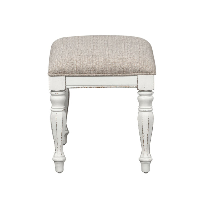 Magnolia Manor - Accent Bench - Antique White – Upholstered Benches by Liberty Furniture at Furniture Wholesale Plus , Nashville furniture store