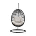 Playa - Swing Egg Chair With Base And Pillar - Dark Gray / Beige – Patio Swings by Elements International at Furniture Wholesale Plus , Nashville furniture store