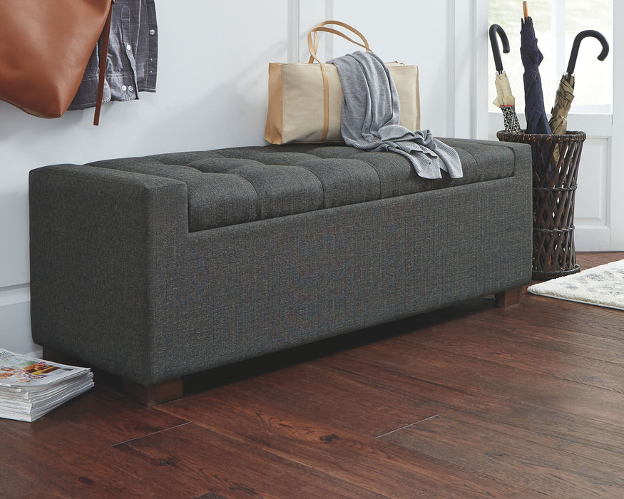Cortwell - Storage Bench - Gray – Storage Benches by Signature Design by Ashley® at Furniture Wholesale Plus , Nashville furniture store