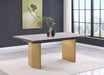 Vesa - Glass Top Extension Dining Table - Beige - Premium Dining Tables with Extensions from Coaster Fine Furniture - Just $1639! Shop now at Furniture Wholesale Plus  We are the best furniture store in Nashville, Hendersonville, Goodlettsville, Madison, Antioch, Mount Juliet, Lebanon, Gallatin, Springfield, Murfreesboro, Franklin, Brentwood