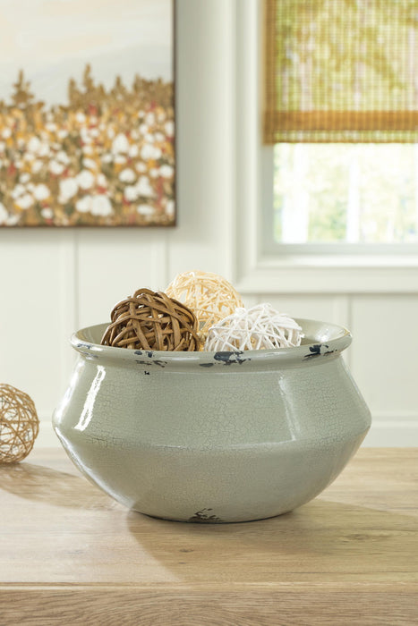 Wittbell - Bowl - Antique Sage – Plates & Bowls by Signature Design by Ashley® at Furniture Wholesale Plus , Nashville furniture store