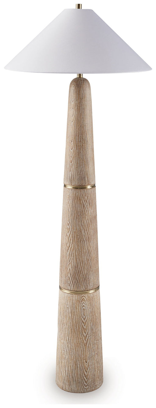 Gasparleigh - Poly Floor Lamp - Brown / Gold Finish – Floor Lamps by Signature Design by Ashley® at Furniture Wholesale Plus , Nashville furniture store