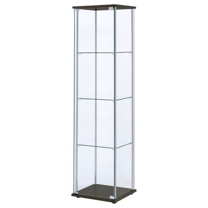 Bellatrix - 4-Shelf Clear Glass Curio Cabinet – Curio Cabinets by CoasterEveryday at Furniture Wholesale Plus , Nashville furniture store