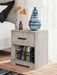 Shawburn - One Drawer Night Stand - Gray – Accent Nightstands by Signature Design by Ashley® at Furniture Wholesale Plus , Nashville furniture store