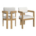 Portland - Fabric Arm Chair (Set of 2) - Natural / Snow White – Chair Sets by Elements International at Furniture Wholesale Plus , Nashville furniture store