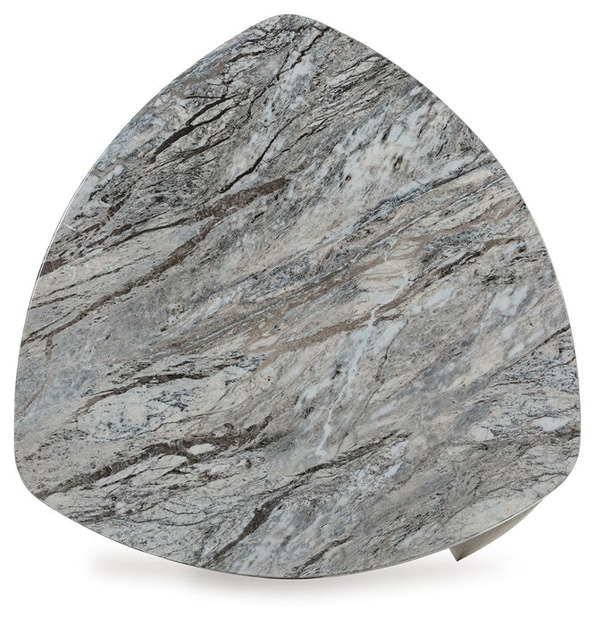 Surmour - Triangle End Table - Gray / Brown – End Tables by Signature Design by Ashley® at Furniture Wholesale Plus , Nashville furniture store