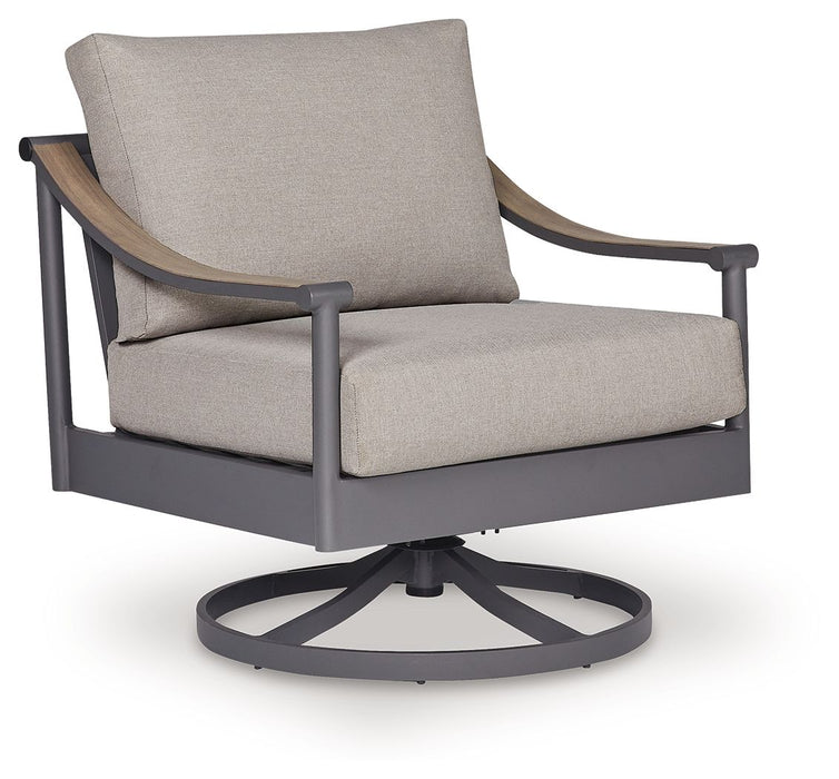 Ocean Beach - Swivel Lounge With Cushion - Gray – Swivel Chairs by Signature Design by Ashley® at Furniture Wholesale Plus , Nashville furniture store