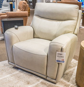 Pincara - Power AutoGlide Recliner With Audio System - Bone – Reclining Chairs by Signature Design by Ashley® at Furniture Wholesale Plus , Nashville furniture store