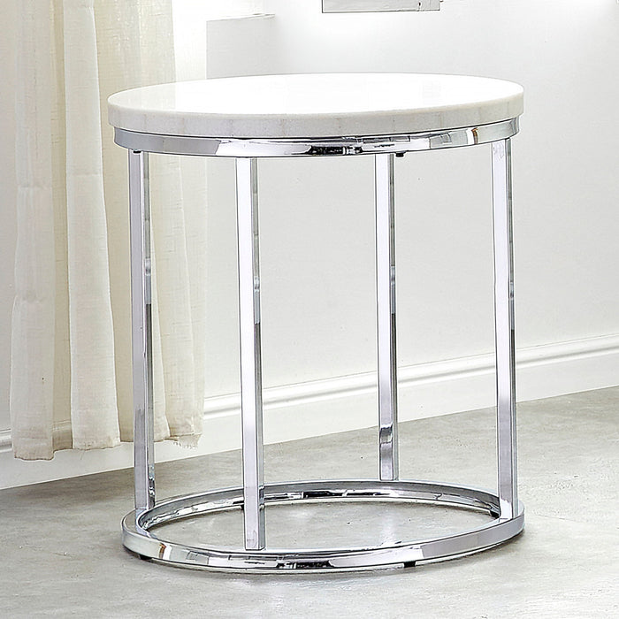 Echo - Marble Top Round Table – Cocktail Tables by Steve Silver Furniture at Furniture Wholesale Plus , Nashville furniture store