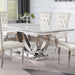 Kerwin - Rectangular Stone Top Dining Table - White - Premium Dining Tables from CoasterElevations - Just $1389! Shop now at Furniture Wholesale Plus  We are the best furniture store in Nashville, Hendersonville, Goodlettsville, Madison, Antioch, Mount Juliet, Lebanon, Gallatin, Springfield, Murfreesboro, Franklin, Brentwood