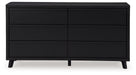 Danziar - Six Drawer Dresser - Black – Dressers by Signature Design by Ashley® at Furniture Wholesale Plus , Nashville furniture store