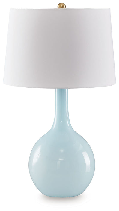 Rylanton - Glass Table Lamp - Aqua – Table Lamps by Signature Design by Ashley® at Furniture Wholesale Plus , Nashville furniture store