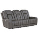 Daniel - 3 Piece Triple-Power Leather Reclining Set - Gray – 3 Piece Living Room Sets by Steve Silver Furniture at Furniture Wholesale Plus , Nashville furniture store